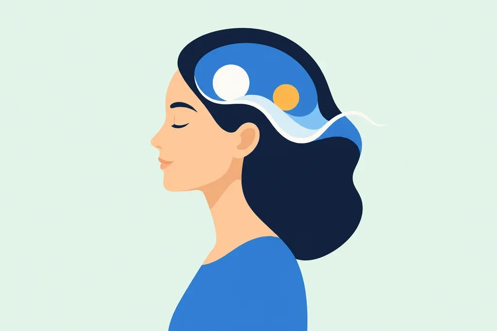 A calm face with eyes closed